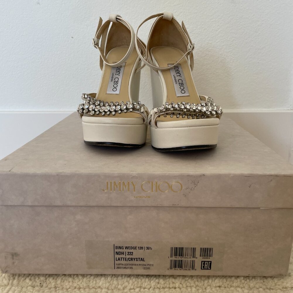Jimmy Choo Bing 120mm wedge sandals - Picture 3 of 3